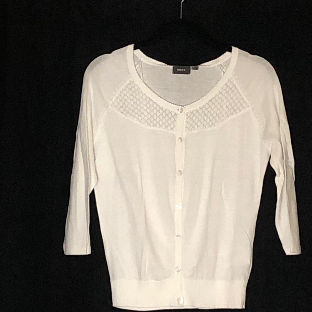 Mexx White Button-Up Cardigan
